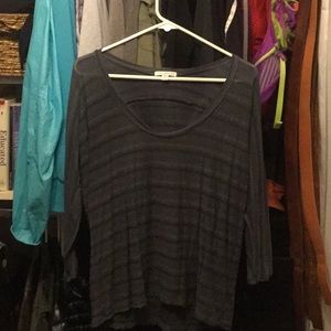 JAMES PERSE Grey 3/4 sleeve shirt. Size 2